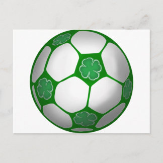 Postal Fútbol personalizado del trébol del día de San Pat