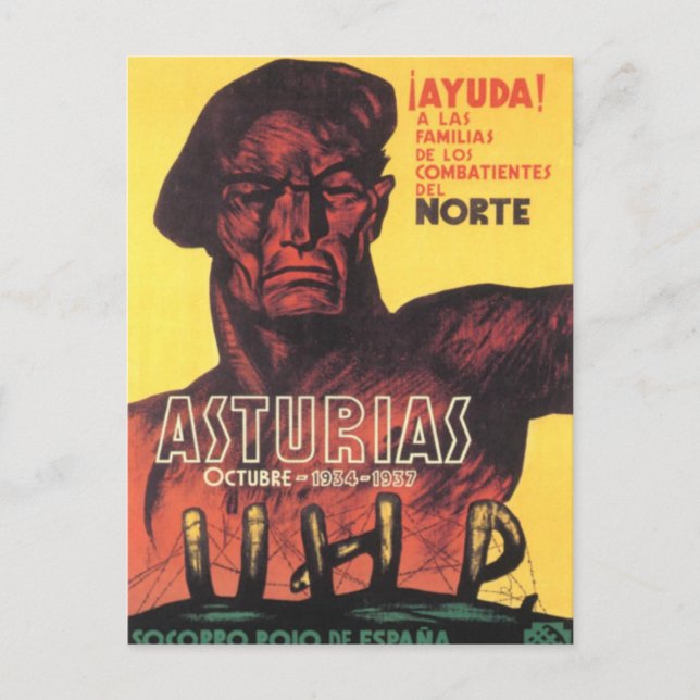 Postal Fútbol rojo de España 1936 (Anverso)