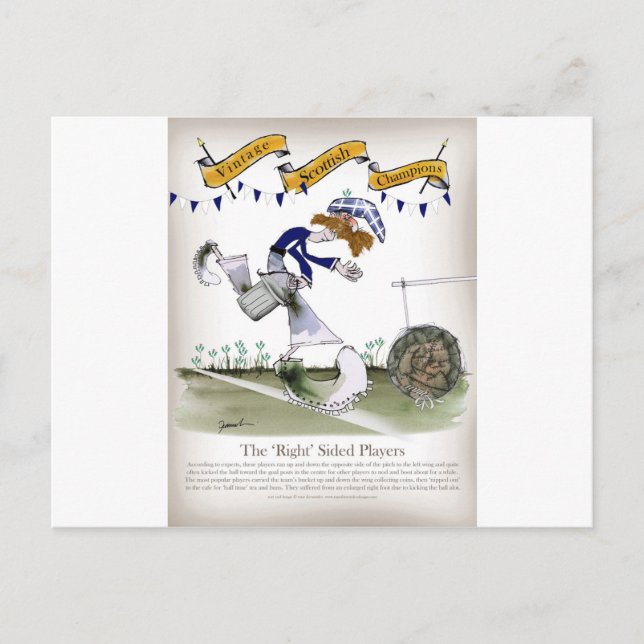Postal futbolista de derecha escocés (Anverso)
