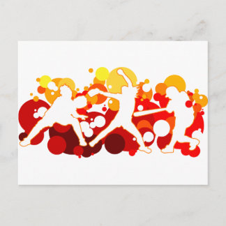 Postal Futbolistas Del Fast Pitch Sofball