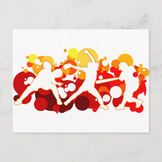 Postal Futbolistas Del Fast Pitch Sofball (Anverso)