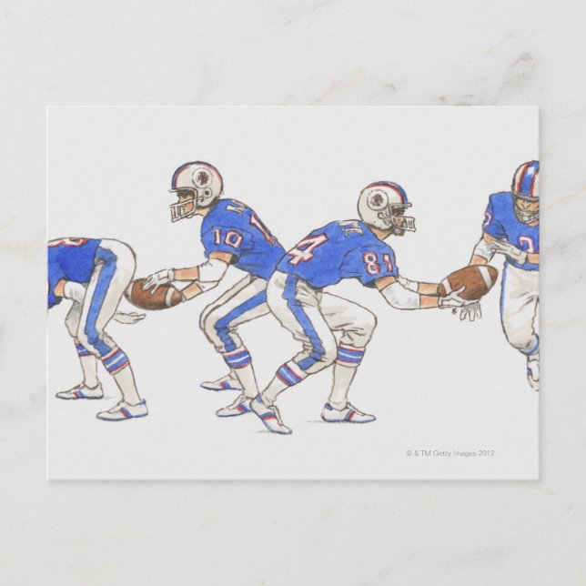 Postal Futbolistas estadounidenses manifestándose (Anverso)