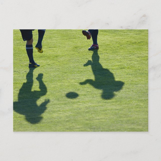 Postal Futbolistas haciendo ejercicios. (Anverso)