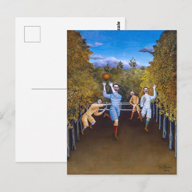 Postal Futbolistas | Henri Rousseau | (Anverso / Reverso)