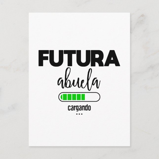 Postal Futura abuela cargando (Anverso)