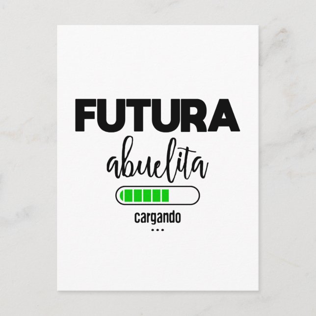 Postal Futura abuelita Cargando (Anverso)