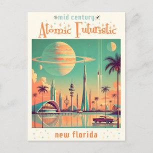 Postal Futurista Atómico Nueva Florida