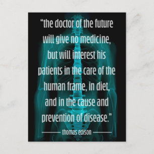 Postal Futurista Médico de la futura recuperación quiropr