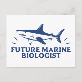 Postal Futuro biólogo marino amante de los tiburones