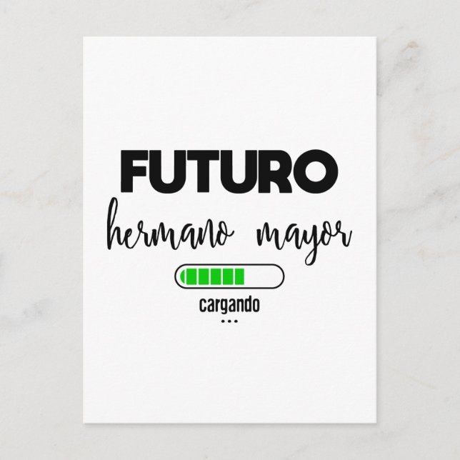 Postal Futuro hermano mayor carglando (Anverso)