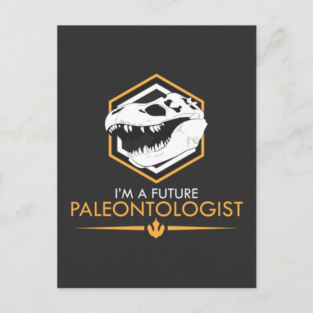 Postal Futuro Paleontólogo - Dino de cráneo de dinosaurio (Anverso)