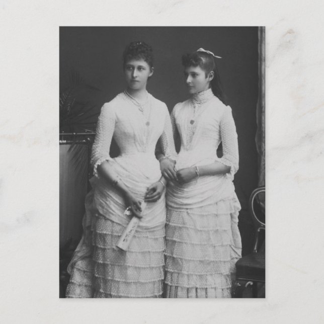 Postal Futuro Tsarina Alexandra de Rusia y hermana Irene (Anverso)