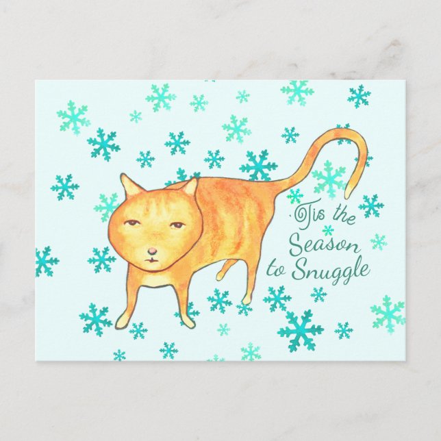 Postal Fuzzies Cálidos y Torbellinos de Invierno Navidad (Anverso)