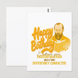 Postal Fyodor Dostoevsky - Estilo geométrico elegante