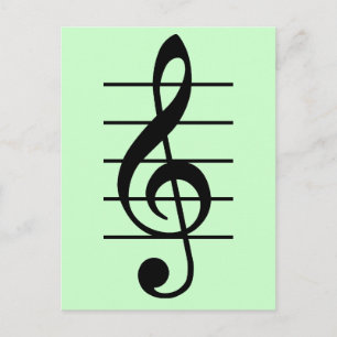 Postal G clef