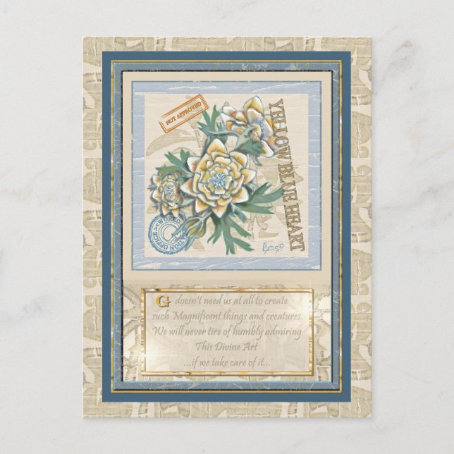 Postal G Creación Oficina de la flor amarilla (Anverso)