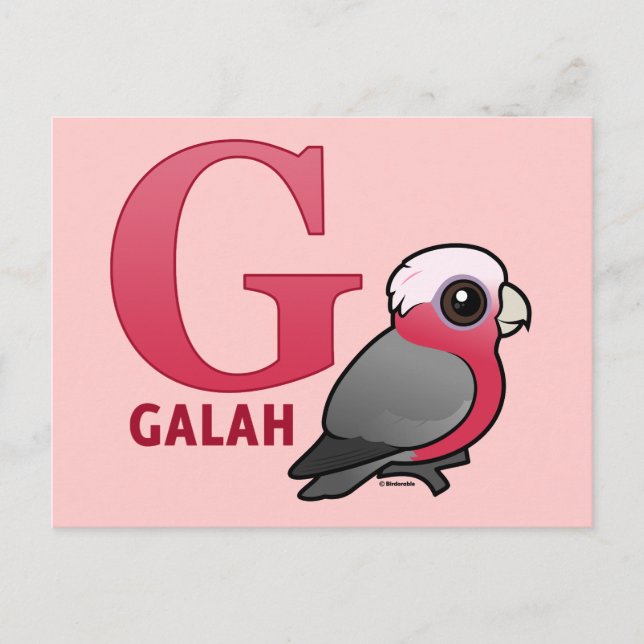 Postal G es para Galah (Anverso)
