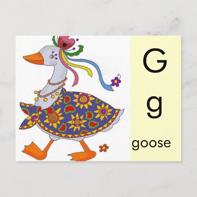Postal G es para Goose (Anverso)