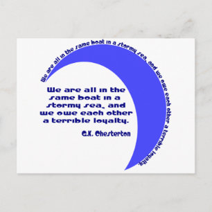 Postal G. K. Chesterton Mar tormentoso