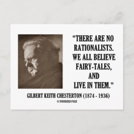 Postal G.K. Chesterton No Todos Los Racionalistas Creen C