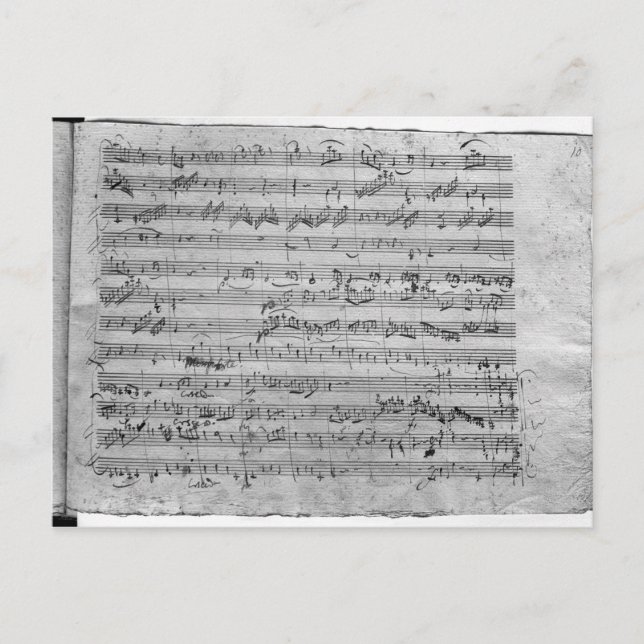 Postal G mayor para violín, clavicordio y violoncello (Anverso)