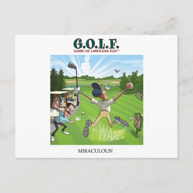 POSTAL G.O.L.F. JUEGO DE DIVERSIÓN SIN LÍMITES (Anverso)