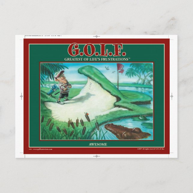 POSTAL G.O.L.F. LO MÁS FRUSTRANTE DE LA VIDA (Anverso)