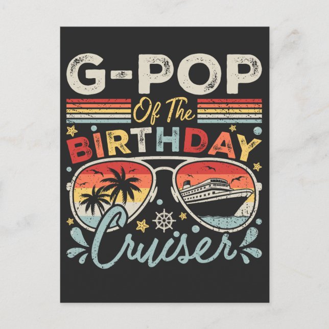 Postal G-Pop del crucero de cumpleaños vacaciones (Anverso)