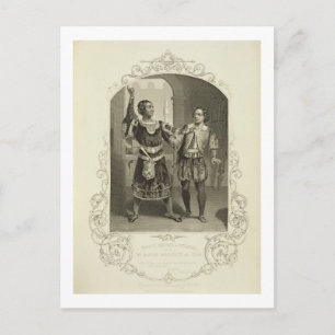 Postal G. V. Brooke como Othello y James Bennett como Ia