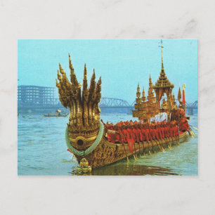 Postal Gabarra real de Tailandia, Bangkok en el río
