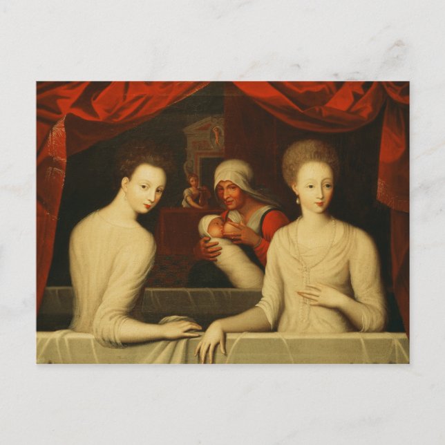 Postal Gabrielle d'Estrees y su hermana (Anverso)