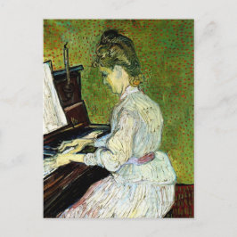 Postal Gacheta marguerita en el piano por Vincent van Gog