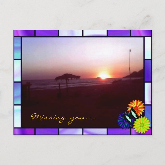 Postal Gaeta-Sunshine en la playa (Anverso)