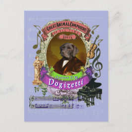 Postal Gaetano Dogizetti Compositor Animal Perro Donizett