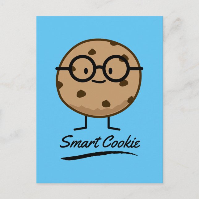 Postal Gafas de cocina de chocolate con chocolate intelig (Anverso)