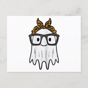 Postal Gafas de fantasma de Halloween