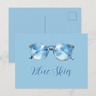 Postal Gafas de sol Blue Skies