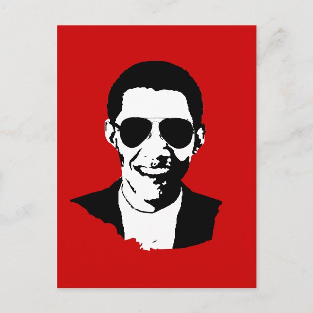 Postal Gafas de sol de Barack Obama (Anverso)