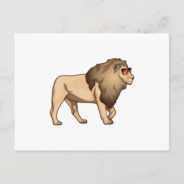 Postal Gafas de sol de león (Anverso)