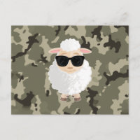 Gafas de sol de oveja genial verde camuflaje dibuj