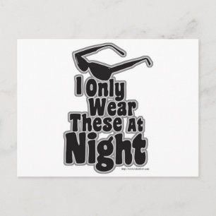 Postal Gafas de sol después del anochecer