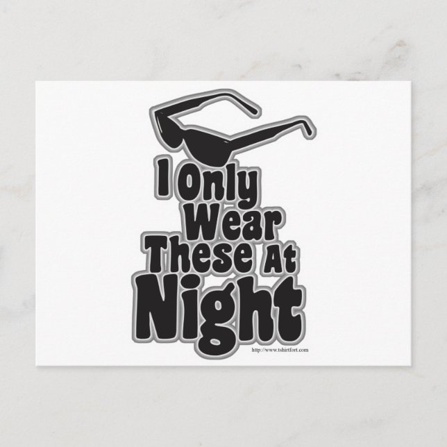 Postal Gafas de sol después del anochecer (Anverso)