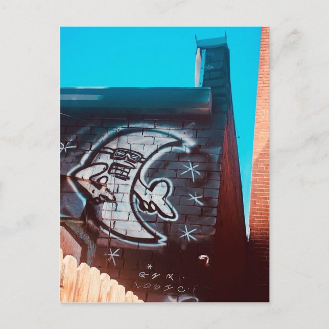 Postal gafas de sol en la luna de noche (Anverso)