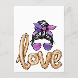 Postal Gafas de sol moradas para chicas San Valentín Amor