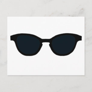 Postal Gafas de sol Negro Rim Lente negra El Zazzle del M