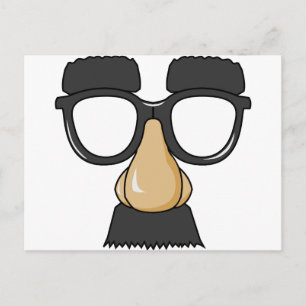 Postal gafas graciosas de comedia