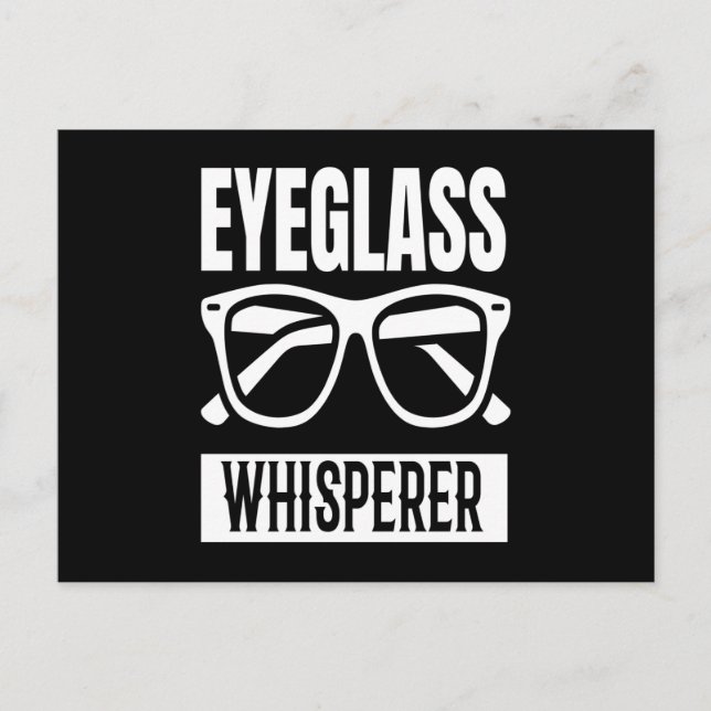 Postal Gafas Optician Eyeglass Whisperer (Anverso)
