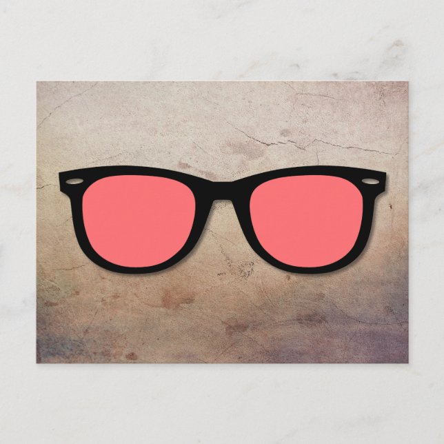 Postal Gafas rosadas (Anverso)