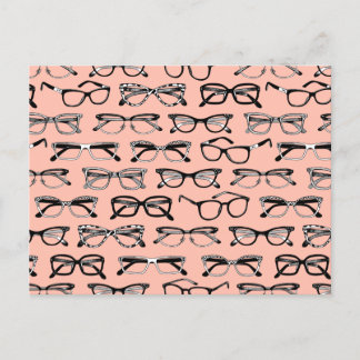 Postal Gafas rosadas pálidas, anteojos, anteojos