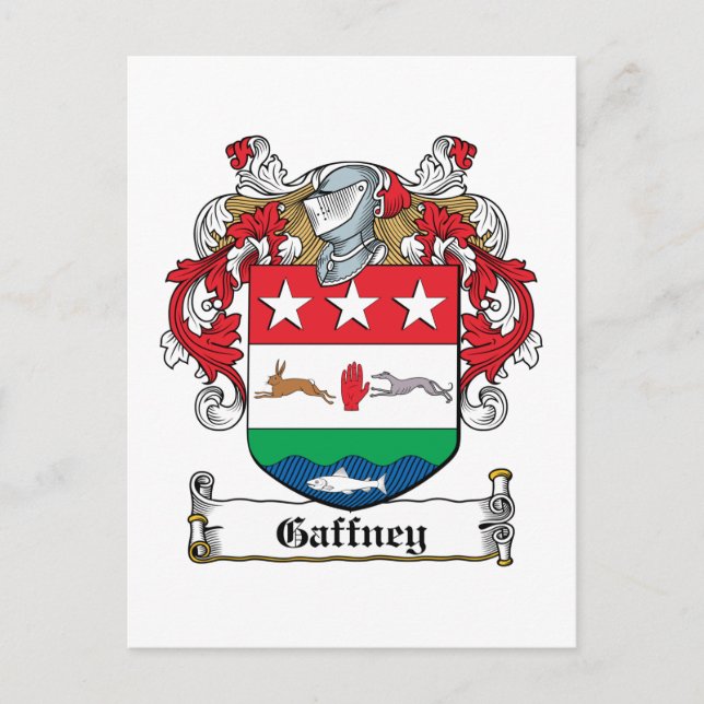 Postal Gaffney Family Crest (Anverso)